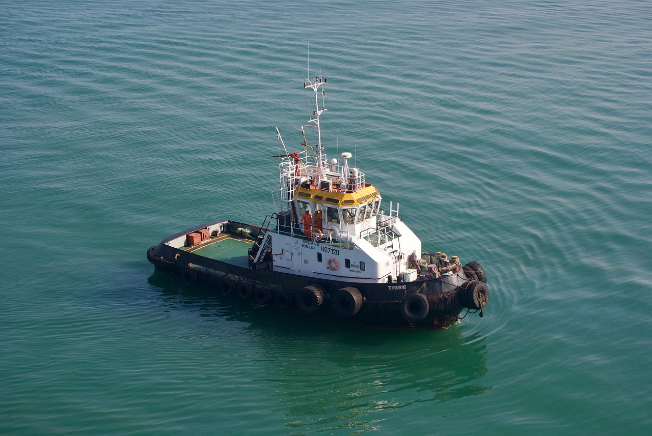 harbor tugboat marine support alongside ship